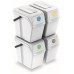 Prosperplast SORTIBOX II Zestaw Koszy Pojemników do Segregacji Śmieci 4x25l, biały ISWB25S