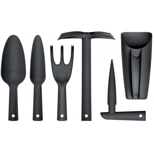 Prosperplast RESPANA GARDENING TOOLS SET Narzędzia ogrodowe, 6szt. antracyt INWN01