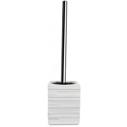 BRICK Szczotka toaletowa z pojemnikiem stojącym 9x9x12 cm, biały 22150401