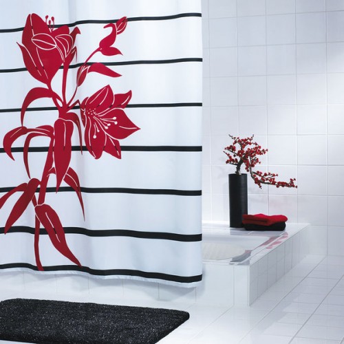 HOKKAIDO Zasłona prysznicowa 180x200cm, polyester 47926