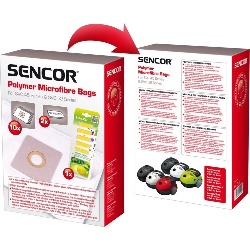 Worki do odkurzacza z mikrofibry 2 l SENCOR SVC 45/52 (10szt) + zapach (5szt) 41000684