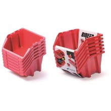 Kistenberg BINEER SHORT SET Pojemnik magazynowy, 214x198x238mm, 6szt, czerwony KBISS22