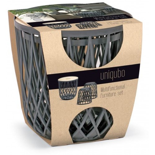 Prosperplast UNIQUBO Zestaw koszy uniwersalnych 2 +1 szary kamień IKUB35 Prosperplast UNIQUBO Zestaw koszy uniwersalnych 2 +1 szary kamień IKUB35