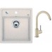 BLANCO SET DALAGO 5 + bateria kuchenna MIDA, piaskowy