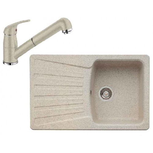 BLANCO SET NOVA 45 S + bateria kuchenna DARAS-S, piasek