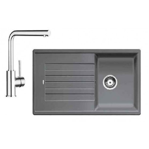 BLANCO SET ZIA 45 SL alumetalik + bateria kuchenna MILA BLANCO SET ZIA 45 SL alumetalik + bateria kuchenna MILA