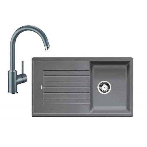 BLANCO SET ZIA 45 SL + bateria kuchenna MIDA, alumetalik BLANCO SET ZIA 45 SL + bateria kuchenna MIDA, alumetalik