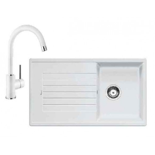 BLANCO SET ZIA 45 SL + bateria kuchenna MIDA, biały BLANCO SET ZIA 45 SL + bateria kuchenna MIDA, biały