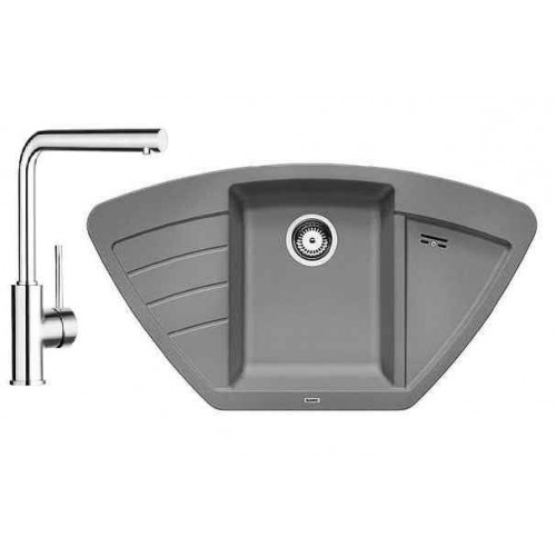 BLANCO SET ZIA 9 E alumetalik + bateria kuchenna MILA