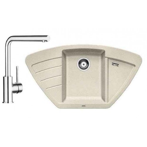 BLANCO SET ZIA 9 E piasek + bateria kuchenna MILA