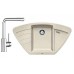 BLANCO SET ZIA 9 E piasek + bateria kuchenna MILA