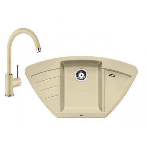 BLANCO SET ZIA 9 E + bateria kuchenna MIDA, szampan BLANCO SET ZIA 9 E + bateria kuchenna MIDA, szampan