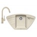 BLANCO SET ZIA 9 E + bateria kuchenna MIDA, piasek