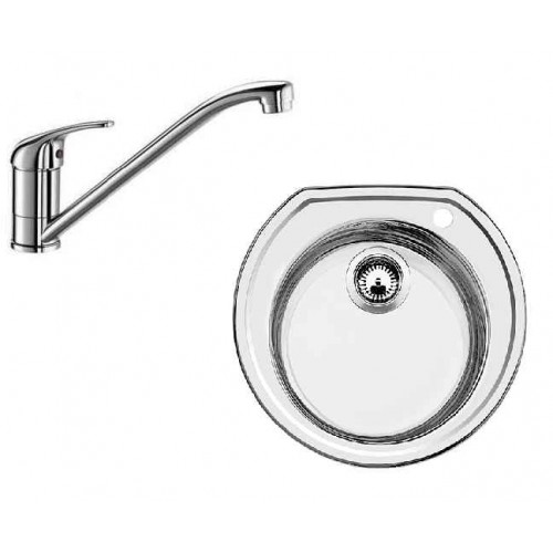 BLANCO SET RONDOVAL + bateria kuchenna DARAS