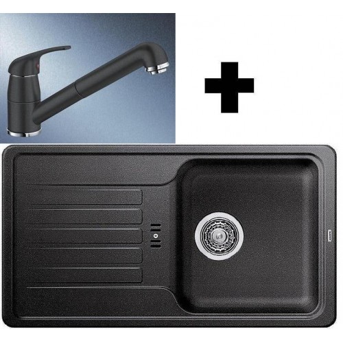 BLANCO SET FAVOS Mini Silgranit® antracyt + bateria kuchenna DARAS-S antracyt
