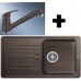 BLANCO SET FAVOS Mini Silgranit® kawowy + bateria kuchenna DARAS-S kawowa