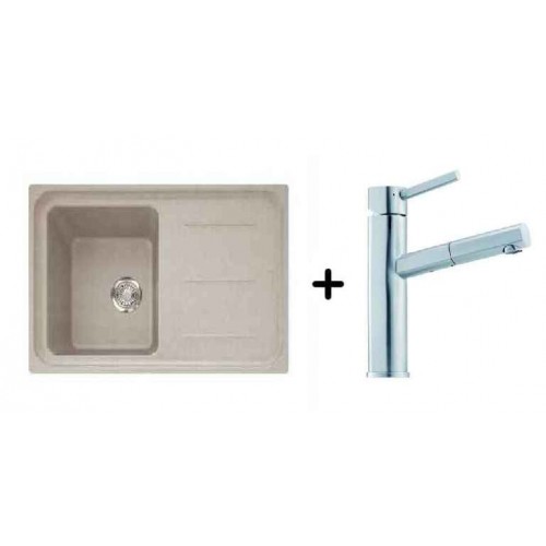 FRANKE SET G14 Zlewozmywak IMG 611 orzechowy + bateria Gaia, 114.0253.385