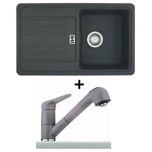 Franke SET G20 Zlewozmywak EFG 614-78 kamienny szary + bateria FC 9547.084, 114.0120.414 Franke SET G20 Zlewozmywak EFG 614-78 kamienny szary + bateria FC 9547.084, 114.0120.414