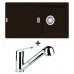 Franke SET G26 Zlewozmywak STG 614 onyx + bateria FC 9547.031, 114.0265.654