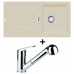 Franke SET G26 Zlewozmywak STG 614 orzechowy + bateria FC 9547.031, 114.0265.657