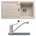 Franke SET G27 Zlewozmywak STG 614 beżowy + bateria FC 9541.085, 114.0266.055