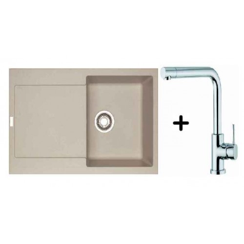Franke SET G39 Zlewozmywak MRG 611 orzechowy + bateria Samoa, 114.0283.422