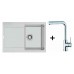 FRANKE SET G39 Zlewozmywak MRG 611 srebrny + bateria Samoa, 114.0283.424