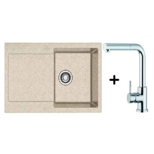 Franke SET G40 Zlewozmywak MRG 611 beżowy + bateria FN 0147, 114.0283.434