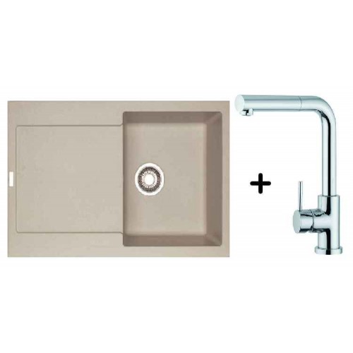 Franke SET G40 Zlewozmywak MRG 611 orzechowy + bateria FN 0147, 114.0283.435 Franke SET G40 Zlewozmywak MRG 611 orzechowy + bateria FN 0147, 114.0283.435