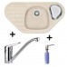FRANKE SET G45 Zlewozmywak COG 651 E beżowy + bateria FC 9541.031 + dozownik FD 300
