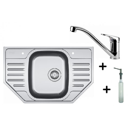 Franke SET N38 Zlewozmywak PXN 612 E + bateria FB 250 + dozownik HC 20, 101.0283.225