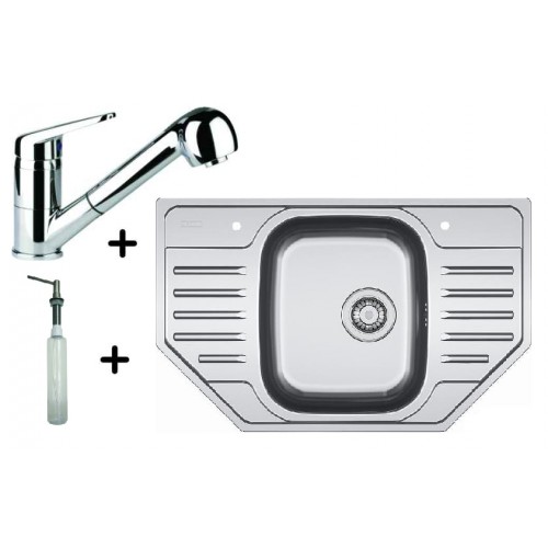 Franke SET N39 Zlewozmywak PXN 612 E + bateria FC 9547.031 + dozownik HC 20, 101.0283.226