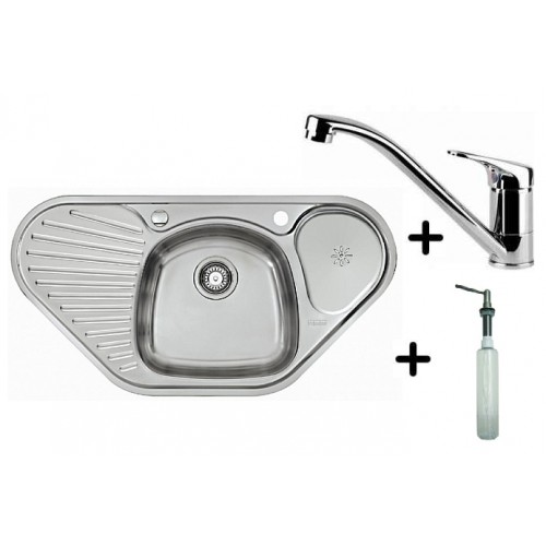 Franke SET N42 Zlewozmywak MON 681 E + bateria FB 250 + dozownik HC, 101.0283.236