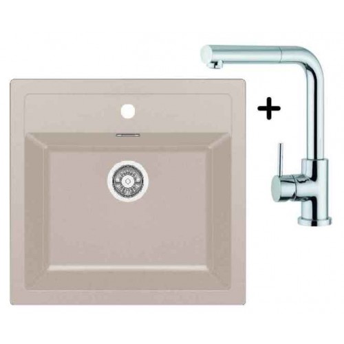 Franke SET T12 Zlewozmywak SID 610 beżowy + bateria FN 0147, 114.0264.302