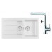 FRANKE SET T16 Zlewozmywak SID 651 biały polarny + bateria Samoa, 114.0283.134