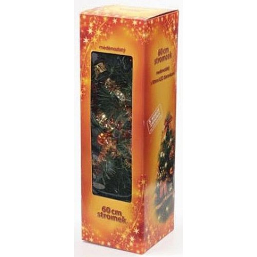 Choinka ozdobiona, miedziana 60 cm VS398