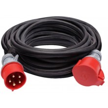 SOLIGHT Przedłużacz 25m, 400V / 32A, czarny, gumowy kabel H05RR-F PS64-32A