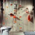 SPIRELLA GOLDFISH Zasłona prysznicowa PVC 180 x 200 cm orange 1000097