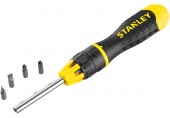 Stanley 0-68-010 Multi-Bit wkrętak z grzechotką i 10 wymiennymi końcówkami