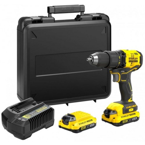 Stanley SFMCD710D2K V20 Bezszczotkowa wiertarko-wkrętarka (60Nm/18V/2x2,0Ah), walizka