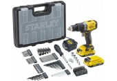 Stanley SFMCD715D2A FatMax V20 Wiertarko-wkrętarka udarowa 18V, akcesoria 100el, walizka