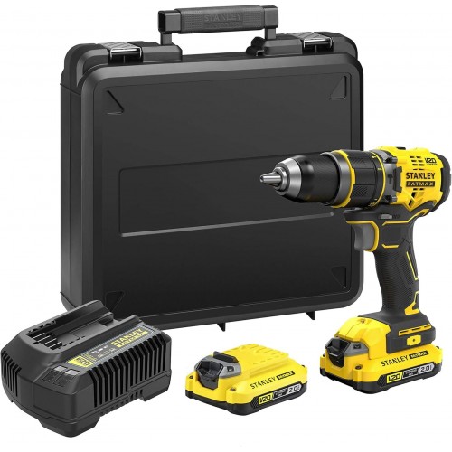 Stanley SFMCD721D2K V20 Wiertarko-wkrętarka udarowa (80Nm/18V/2x2,0Ah), walizka