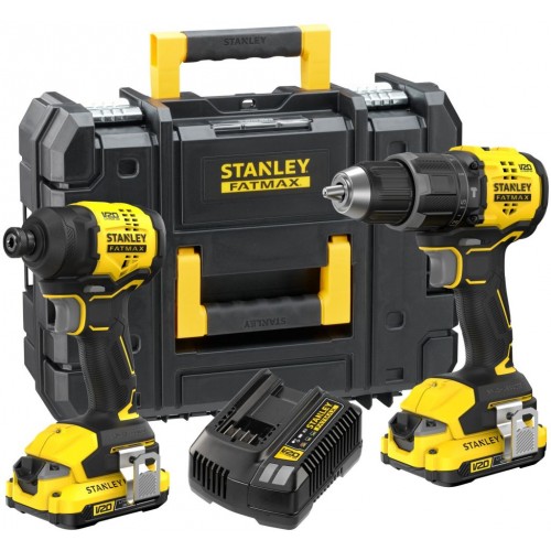 Stanley SFMCK201D2T V20 Akumulatorowy zestaw narzędzi (18V/2x2,0Ah), Pro-Stack Stanley SFMCK201D2T V20 Akumulatorowy zestaw narzędzi (18V/2x2,0Ah), Pro-Stack