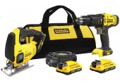 Stanley SFMCK212D2S FatMax V20 Wiertarko-wkrętarka i wyrzynarka (18V/2x2,0Ah), torba