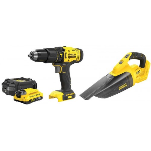 Stanley SFMCK219D1 FatMax V20 Wiertarko-wkrętarka i odkurzacz ręczny (18V/1x2,0Ah) Stanley SFMCK219D1 FatMax V20 Wiertarko-wkrętarka i odkurzacz ręczny (18V/1x2,0Ah)