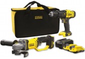 Stanley SFMCK471D2S FatMax V20 Wiertarko-wkrętarka i szlifierka (18V/2x2,0Ah), torba