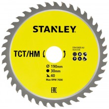 Stanley STA13035 Tarcza do cięcia drewna 190x30mm, 40 zębów