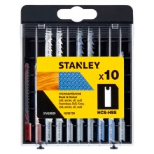 Stanley STA28020 Brzeszczoty do wyrzynarki HCS-HSS typu U do drewna i metalu, 10 sztuk