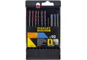 Stanley STA29240 Brzeszczoty do wyrzynarki HCS-HSS typu T do drewna i metalu, 10 sztuk