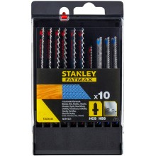 Stanley STA29240 Brzeszczoty do wyrzynarki HCS-HSS typu T do drewna i metalu, 10 sztuk